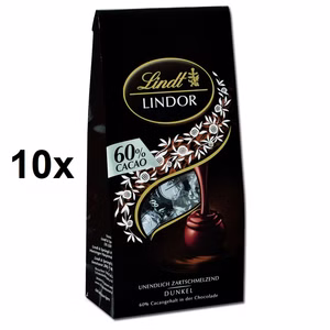 Lindt Lindor Kugeln Dunkel 60%, Dark, 10 Beutel je 100g Lindt Lindor Kugeln Dunkel 60%, Dark, 10 Beutel je 100g Bild 1
