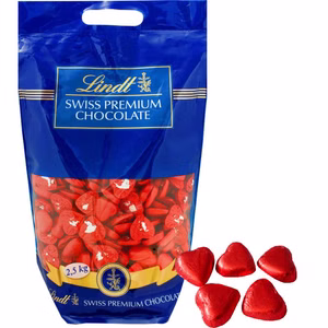 Lindt Herzli Milch rot 2,5 Kg, Schokolade, Praline Bild 1