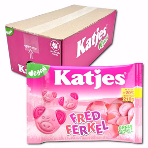 Katjes Fred Ferkel, Fruchtgummi Schaumzucker 16 Beutel je 210g Bild 1