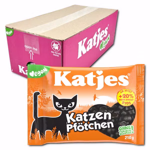 Katjes Katzen Pfötchen, Lakritz, 20 Beutel je 210g Katjes Katzen Pfötchen, Lakritz, 20 Beutel je 210g Bild 1