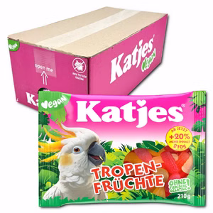 Katjes Tropen-Früchte, Fruchtgummi, 20 Beutel je 210g Bild 1