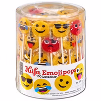 Küfa Emojipops, Smiley-Lutscher, Lolly, 100 Stück Küfa Emojipops, Smiley-Lutscher, Lolly, 100 Stück Bild 1