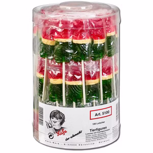 Küfa Tierfiguren Frucht, Lutscher, Lolly, 100 Stück Küfa Tierfiguren Frucht, Lutscher, Lolly, 100 Stück Bild 1