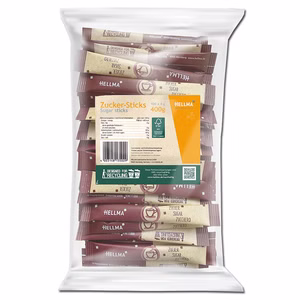 Hellma Zucker-Sticks, Feinzucker Portion, 100 Stück Hellma Zucker-Sticks, Feinzucker Portion, 100 Stück Bild 1