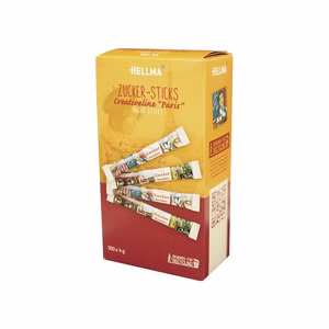 Hellma Zucker-Sticks Creativeline Paris, Feinzucker-Portionen, 100 Stück Hellma Zucker-Sticks Creativeline Paris, Feinzucker-Portionen, 100 Stück Bild 1