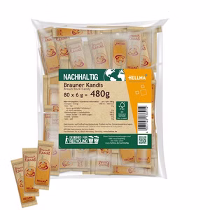 Hellma brauner Kandis-Zucker, 80 Portionen im Beutel Hellma brauner Kandis-Zucker, 80 Portionen im Beutel Bild 1