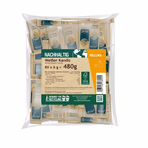 Hellma weisser Kandis-Zucker, 80 Portionen im Beutel Hellma weisser Kandis-Zucker, 80 Portionen im Beutel Bild 1