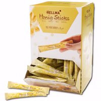 Hellma Honig-Sticks, Blütenhonig, Portionen, 100 Stück Hellma Honig-Sticks, Blütenhonig, Portionen, 100 Stück Bild 1