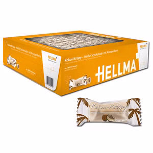 Hellma Kokos Krispy, weiße Schokolade mit Kokos 380 Stück Hellma Kokos Krispy, weiße Schokolade mit Kokos 380 Stück Bild 1