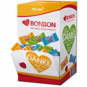 Hellma Herz Bonbons Danke, einzeln verpackt 200 Stück Bild 1