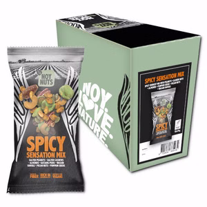 NoyNuts Spicy Sensation Mix, Nussmischung, 12 Beutel je 45g Bild 1