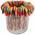 Zuckerstange Regenbogen-Schirme, 50 Stück Zuckerstange Regenbogen-Schirme, 50 Stück Bild 1