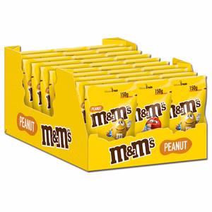M&Ms Peanut, Erdnuss, Schokolade, 30 Beutel je 150g Bild 1