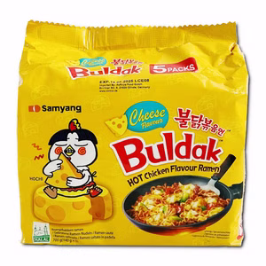 Samyang Buldak Hot Chicken Käse, Ramen, 5 Packungen je 140g Bild 1
