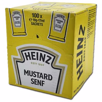 Heinz Senf Mittelscharf Portion 100 Stück je 17g Heinz Senf Mittelscharf Portion 100 Stück je 17g Bild 2