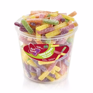Red Band Pommes super sauer, Fruchtgummi, 100 Stück Red Band Pommes super sauer, Fruchtgummi, 100 Stück Bild 1