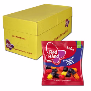 Red Band Fruchtgummi Lakritz Duos, 500g Beutel, 12 Stk Red Band Fruchtgummi Lakritz Duos, 500g Beutel, 12 Stk Bild 1