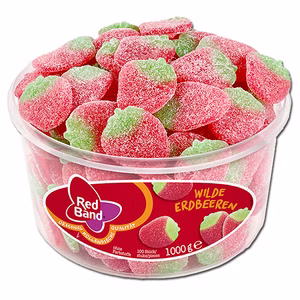 Red Band Wilde Erdbeeren sauer, Fruchtgummi, 100 Stück Red Band Wilde Erdbeeren sauer, Fruchtgummi, 100 Stück Bild 1