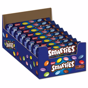 Nestle Smarties Rollen Hexagon, Schokolinsen, 24 Stück Nestle Smarties Rollen Hexagon, Schokolinsen, 24 Stück Bild 1
