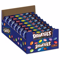 Nestle Smarties Rollen Hexagon, Schokolinsen, 24 Stück Nestle Smarties Rollen Hexagon, Schokolinsen, 24 Stück Bild 1