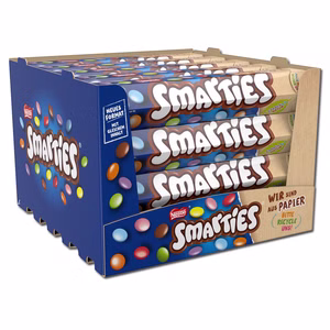 Nestle Smarties Riesenrolle, Schoko-Linsen, 20 Rollen je 130g Nestle Smarties Riesenrolle, Schoko-Linsen, 20 Rollen je 130g Bild 1