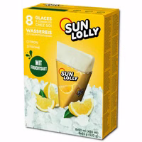 Sun Lolly Zitrone, Wassereis, 8 Packungen Sun Lolly Zitrone, Wassereis, 8 Packungen Bild 1