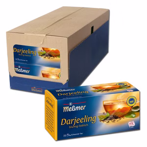 Meßmer Tee Darjeeling, 12 Packungen je 25 Teebeutel Meßmer Tee Darjeeling, 12 Packungen je 25 Teebeutel Bild 1