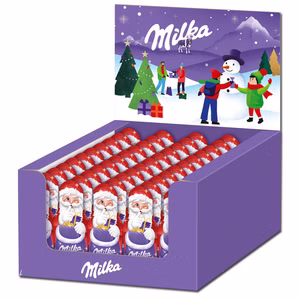 Milka Weihnachtsmann 15g, Schokolade, Hohl Figur 55 Stück Milka Weihnachtsmann 15g, Schokolade, Hohl Figur 55 Stück Bild 1
