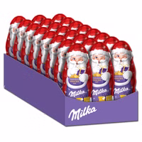 Milka Weihnachtsmann Schokolade, Hohl-Figur, 24 Stück je 45g Milka Weihnachtsmann Schokolade, Hohl-Figur, 24 Stück je 45g Bild 1
