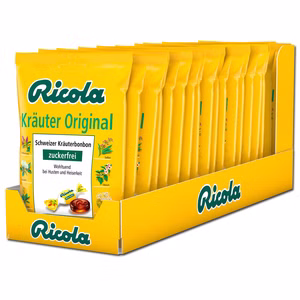 Ricola Kräuter Original Bonbon ohne Zucker 18 Beutel je 75g Ricola Kräuter Original Bonbon ohne Zucker 18 Beutel je 75g Bild 1