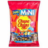 Chupa Chups Mini Lutscher im Beutel, Lolly, 360 Stück Chupa Chups Mini Lutscher im Beutel, Lolly, 360 Stück Bild 1