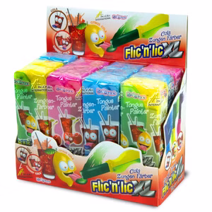 Flic n Lic XL Zungenfärber Lutscher, Lolly, 12 Stück Bild 1