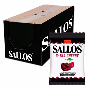 Sallos X-tra Cherry, Kirsche, Lakritz, 15 Beutel je 150g Bild 1