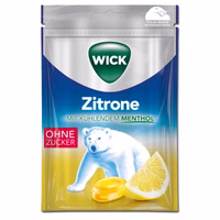 Wick Zitrone & Menthol ohne Zucker, Hals-Bonbon, 20 Beutel je 72g Wick Zitrone & Menthol ohne Zucker, Hals-Bonbon, 20 Beutel je 72g Bild 2