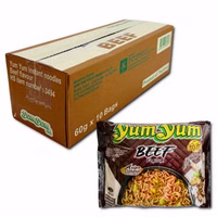 Yum Yum Instant-Nudel-Suppe Beef, Rindfleisch, 10 Packungen je 60g Yum Yum Instant-Nudel-Suppe Beef, Rindfleisch, 10 Packungen je 60g Bild 1
