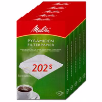 Melitta Pyramiden Filterpapier202s, 5 Packungen je 100 Stück Melitta Pyramiden Filterpapier202s, 5 Packungen je 100 Stück Bild 1