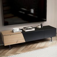 Lowboard FineBuy TV Schrank 150 cm Fernsehtisch Fernsehschrank Türen Schublade – Ansicht 1