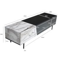 Lowboard FineBuy TV Schrank 150 cm Fernsehtisch Fernsehschrank Türen Schublade – Ansicht 3