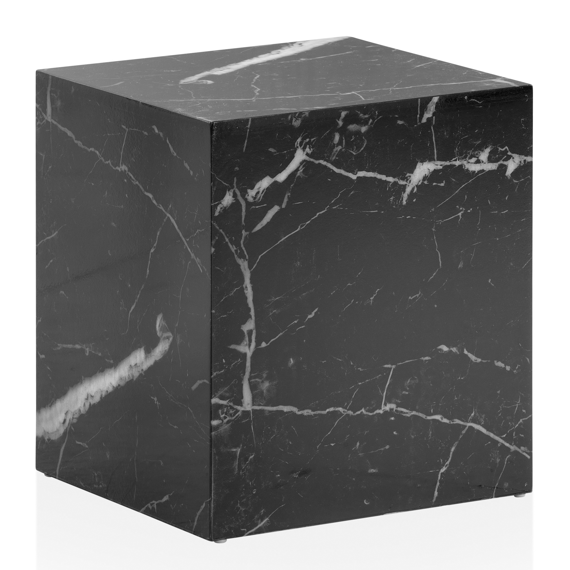 FineBuy Couchtisch MONOBLOC 40x40x45 cm Hochglanz mit Marmor Optik, Wohnzimmertisch Cube Quadratisch, Design Sofatisch, Lounge Beistelltisch Würfel-Form | Farbe: Schwarz FineBuy Couchtisch MONOBLOC 40x40x45 cm Hochglanz mit Marmor Optik, Wohnzimmertisch Cube Quadratisch, Design Sofatisch, Lounge Beistelltisch Würfel-Form | Farbe: Schwarz