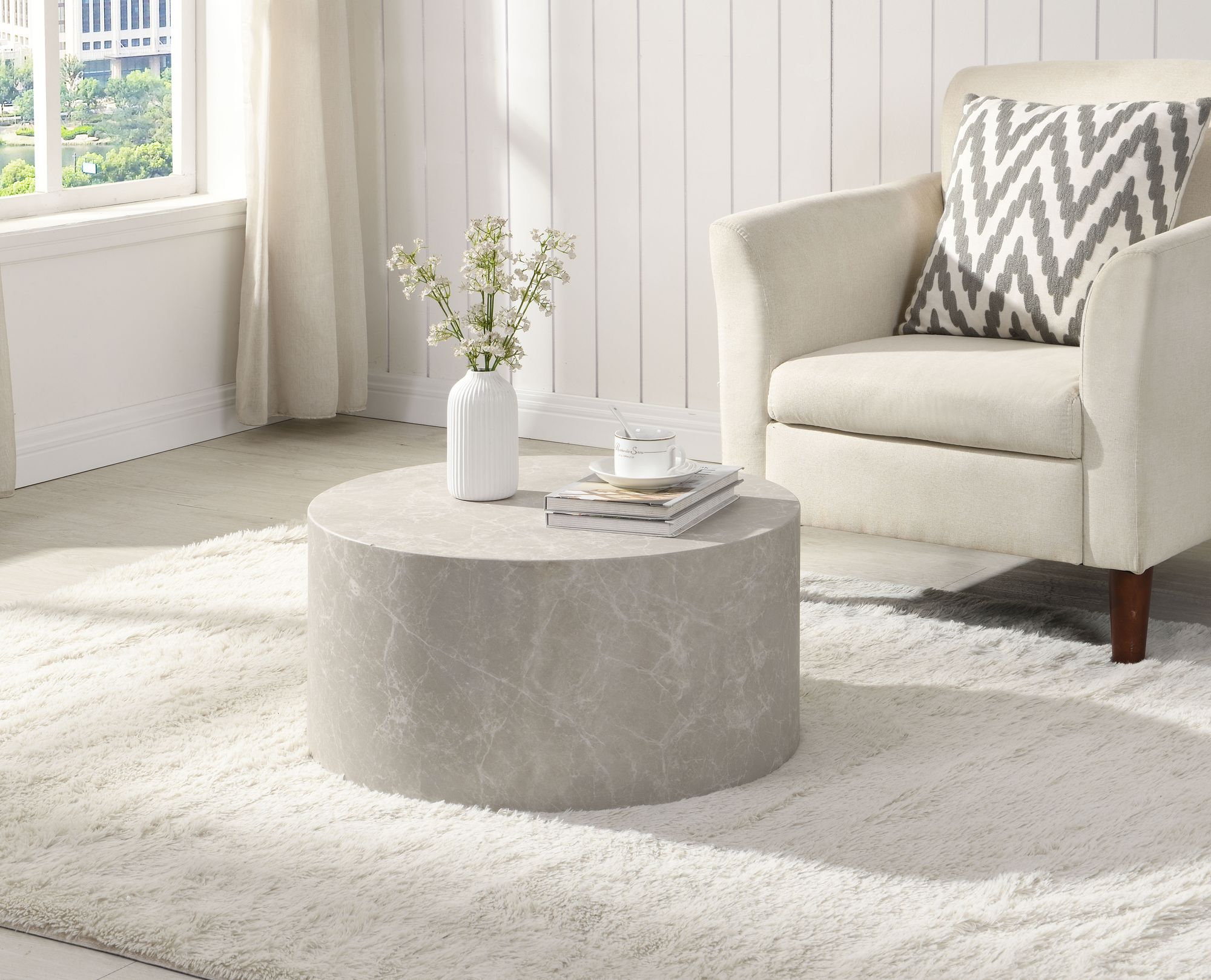 FineBuy Couchtisch MONOBLOC Rund 60 cm – Moderner Wohnzimmertisch in elegantem Design – runder Sofatisch, Loungetisch für Wohnzimmer | Farbe: Schwarz FineBuy Couchtisch MONOBLOC Rund 60 cm – Moderner Wohnzimmertisch in elegantem Design – runder Sofatisch, Loungetisch für Wohnzimmer | Farbe: Schwarz