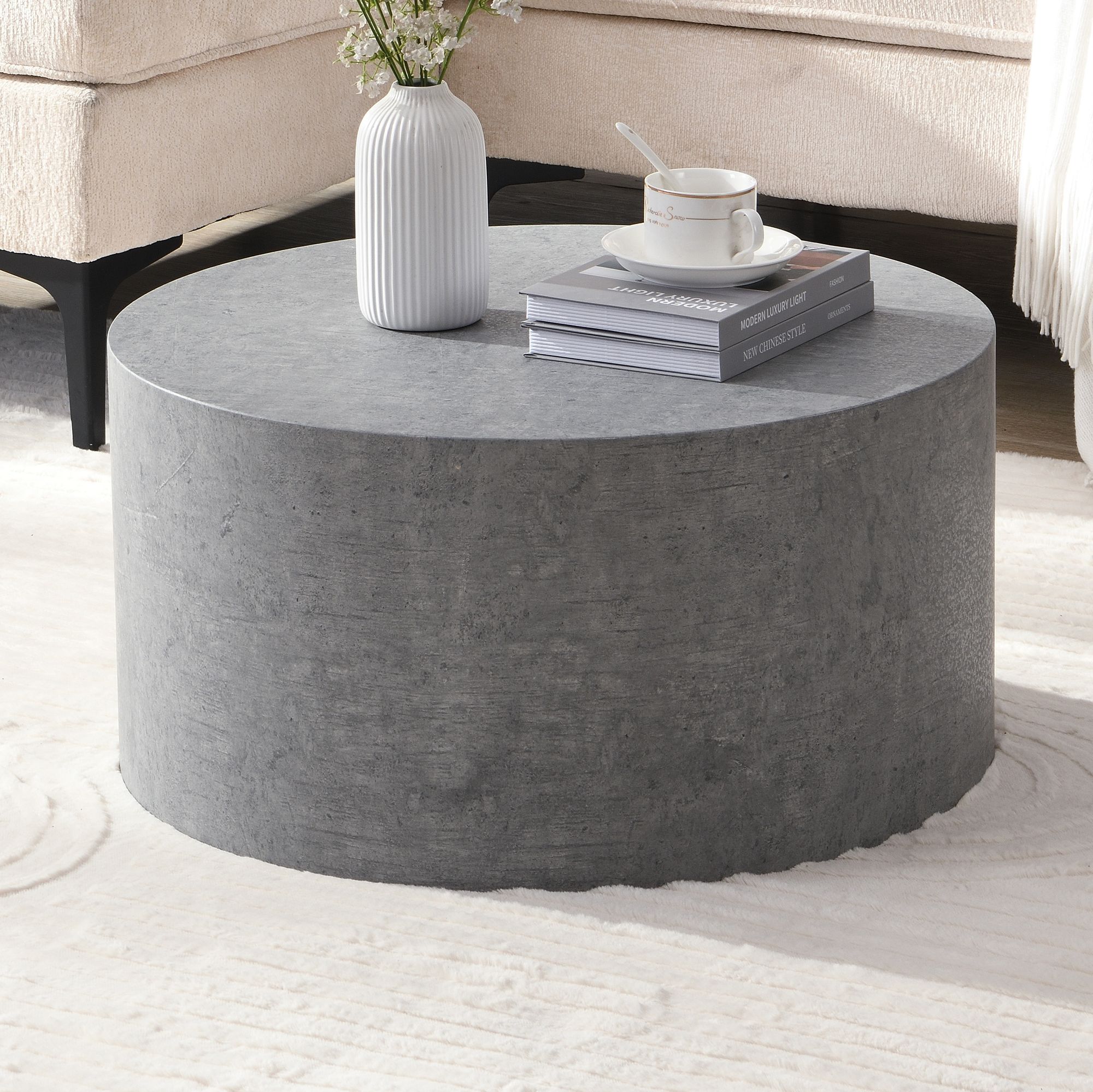 FineBuy Couchtisch MONOBLOC Rund 60 cm – Moderner Wohnzimmertisch in elegantem Design – runder Sofatisch, Loungetisch für Wohnzimmer | Farbe: Schwarz FineBuy Couchtisch MONOBLOC Rund 60 cm – Moderner Wohnzimmertisch in elegantem Design – runder Sofatisch, Loungetisch für Wohnzimmer | Farbe: Schwarz