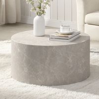 Couchtisch FineBuy Sofatisch MONOBLOC 60 cm Wohnzimmertisch Rund Loungetisch – Ansicht 1