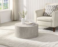 Couchtisch FineBuy Sofatisch MONOBLOC 60 cm Wohnzimmertisch Rund Loungetisch – Ansicht 2