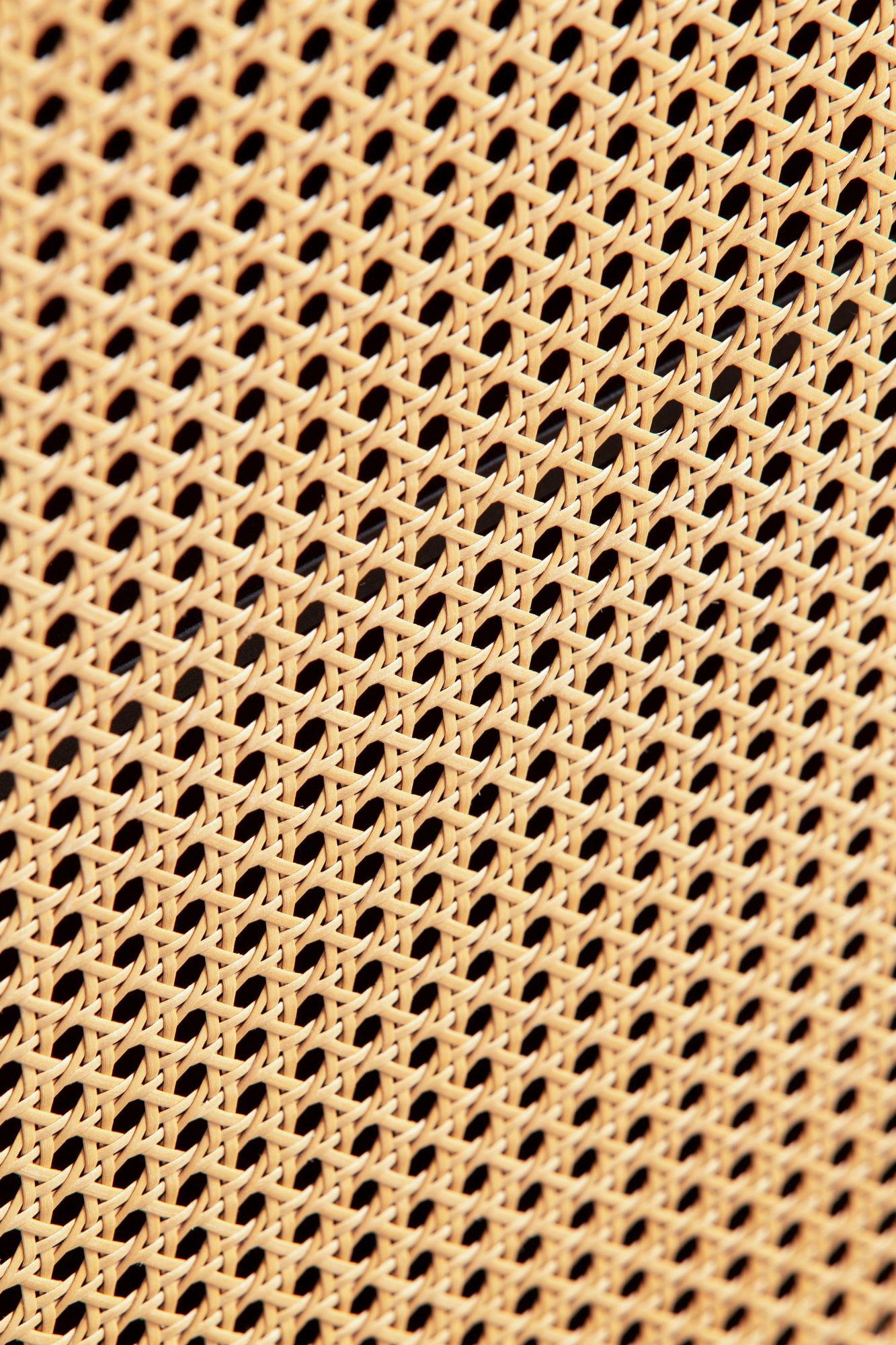 Sideboard 80cm mit 2 Türen in Rattan Wiener Geflecht Design Kommode Schwarz – Ansicht 8