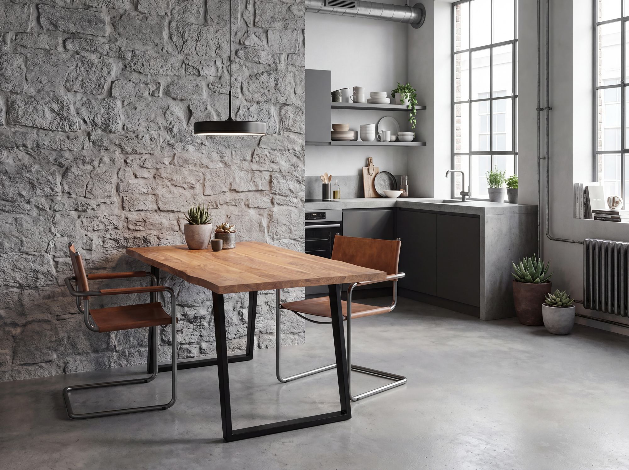 Esstisch FineBuy Esszimmertisch 120 cm Akazie Massivholz Baumkante Küchentisch – Ansicht 5