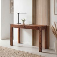Schreibtisch FineBuy Bürotisch 118 cm Sheesham Massivholz Laptoptisch Schublade – Ansicht 1