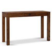 Schreibtisch FineBuy Bürotisch 118 cm Sheesham Massivholz Laptoptisch Schublade – Ansicht 6