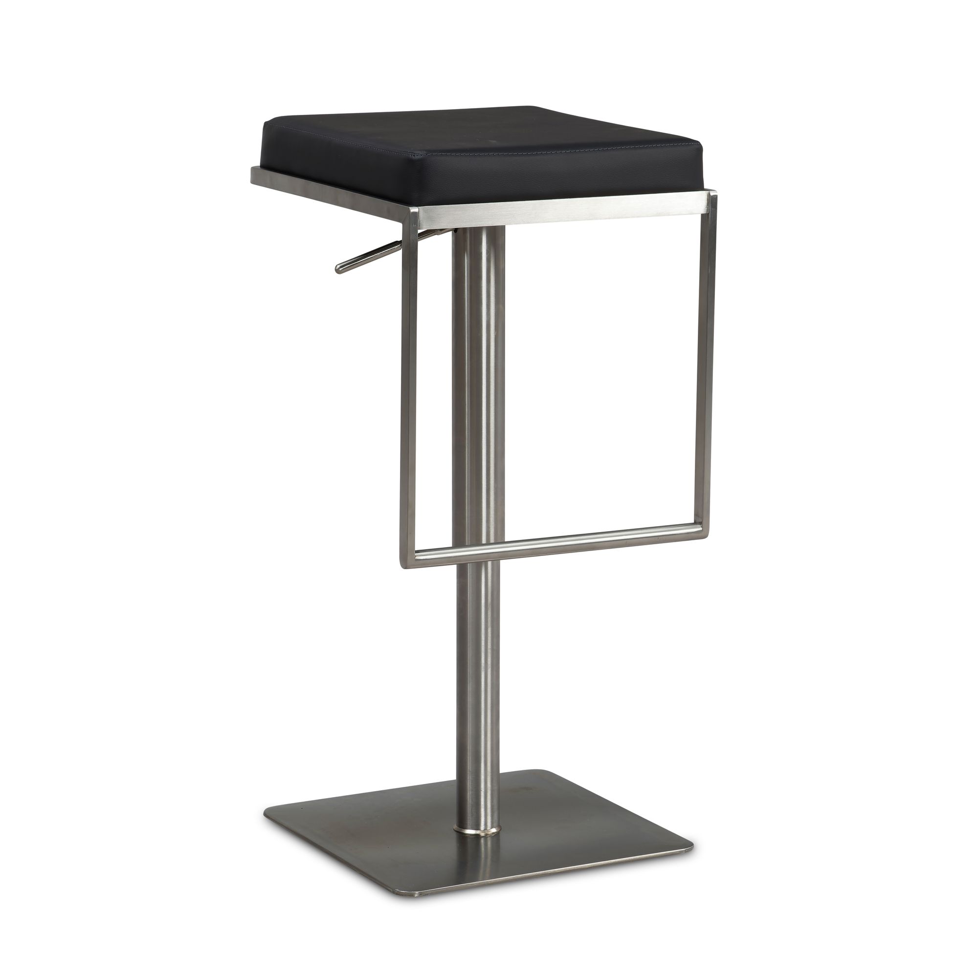 Barhocker FineBuy Barstuhl Schwarz Kunstleder Edelstahl Tresenhocker Modern – Ansicht 6