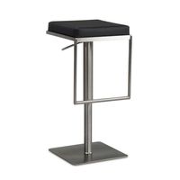 Barhocker FineBuy Barstuhl Schwarz Kunstleder Edelstahl Tresenhocker Modern – Ansicht 6
