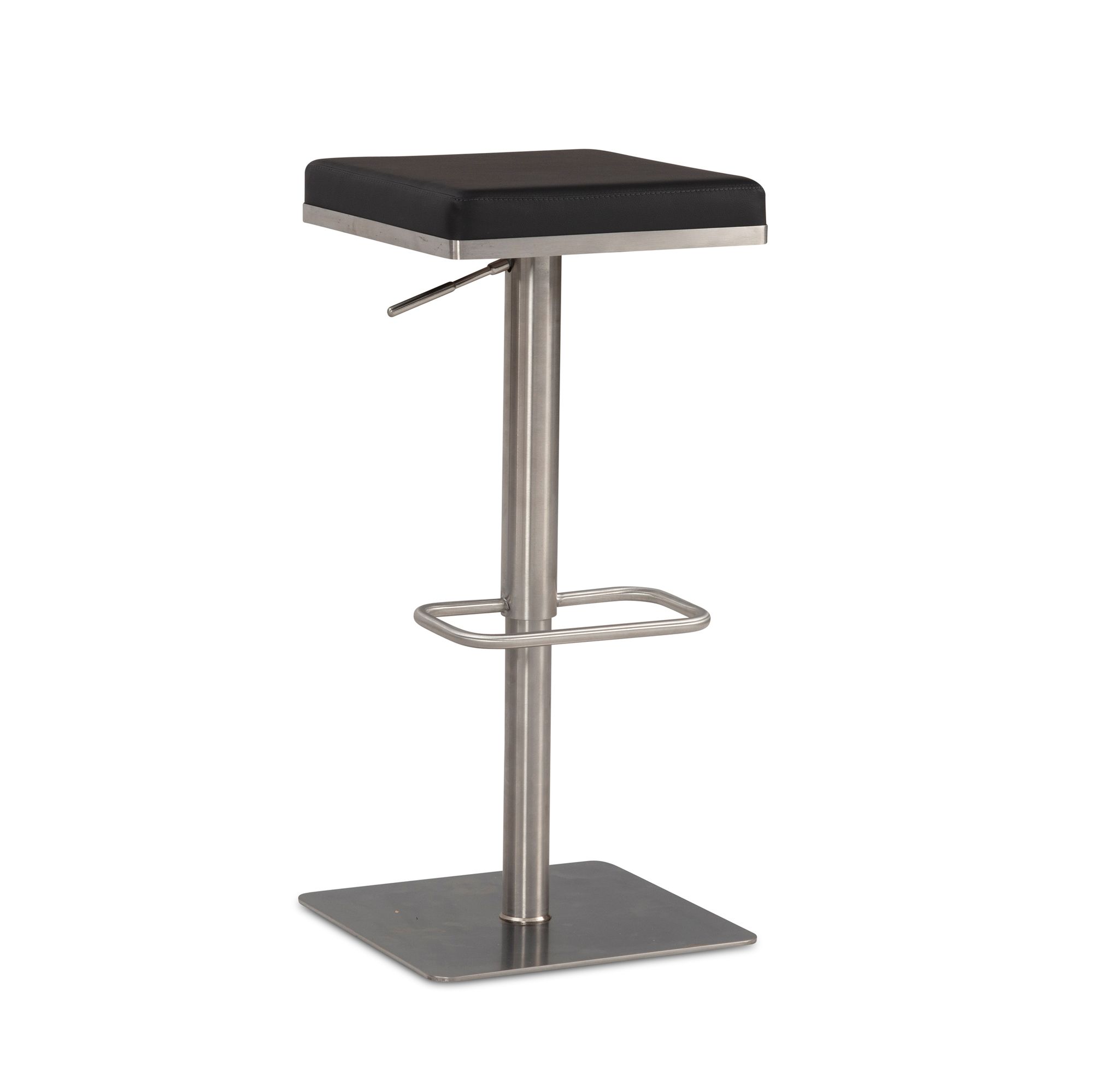 FineBuy Barhocker Schwarz Kunstleder Edelstahl Barstuhl Modern, Design Tresenstuhl Drehbar Gepolstert, Bistrohocker Metall Hoch, Thekenhocker Höhenverstellbar, Hoher Hocker für Bar | Farbe: Schwarz FineBuy Barhocker Schwarz Kunstleder Edelstahl Barstuhl Modern, Design Tresenstuhl Drehbar Gepolstert, Bistrohocker Metall Hoch, Thekenhocker Höhenverstellbar, Hoher Hocker für Bar | Farbe: Schwarz